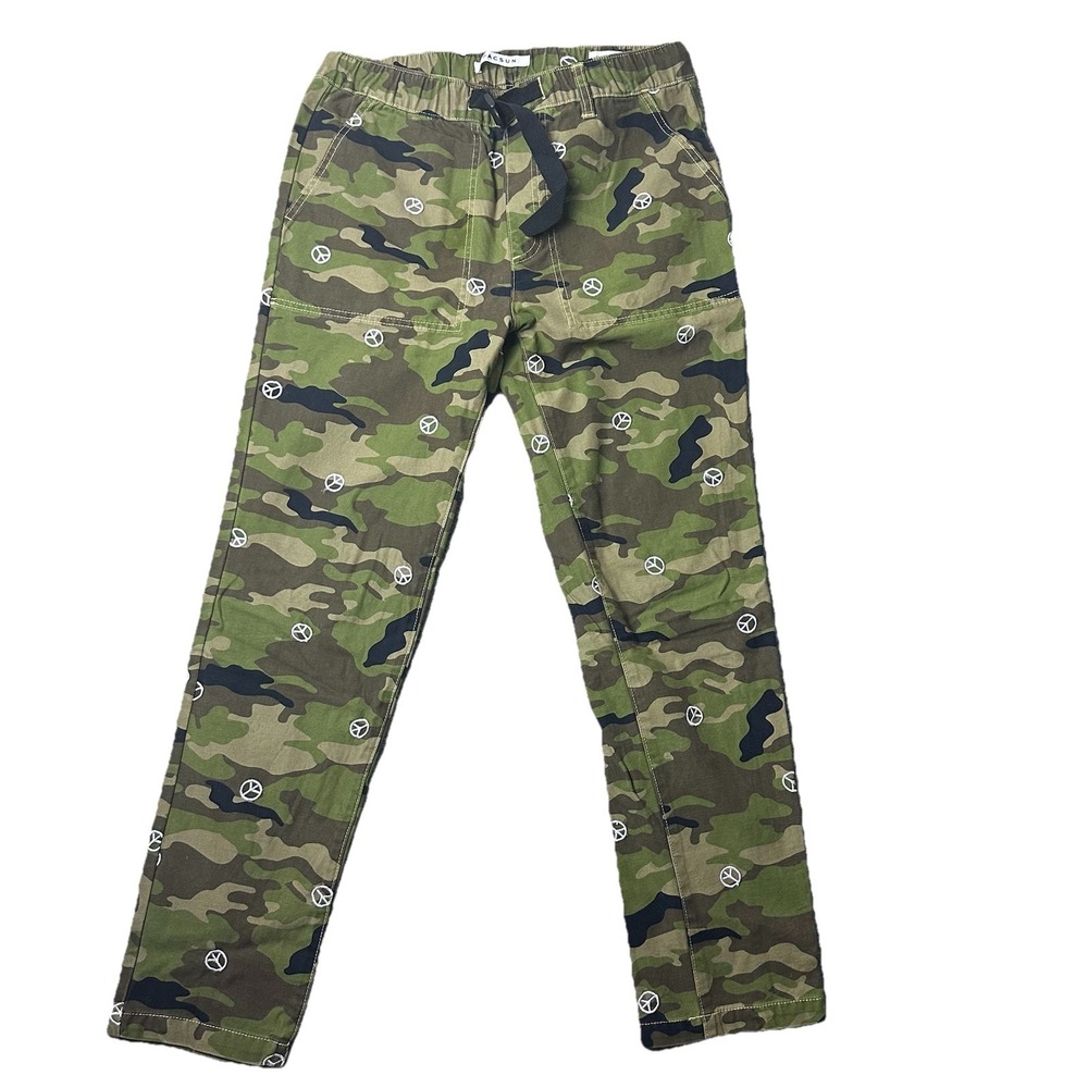 PacSun Men's Carpenter Camo Pants Peace Sign Embroidery Y2K Streetwear Skater S